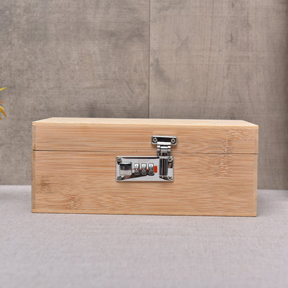Holz-Stashbox mit Tray, Schloss und herausnehmbarer Arbeitsplatte