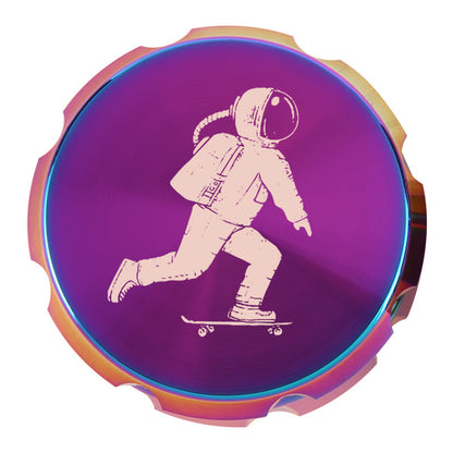 Regenbogen-Grinder aus Zinklegierung mit Laser-Motiven 4-teilig