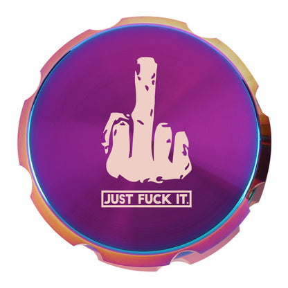 Regenbogen-Grinder aus Zinklegierung mit Laser-Motiven 4-teilig