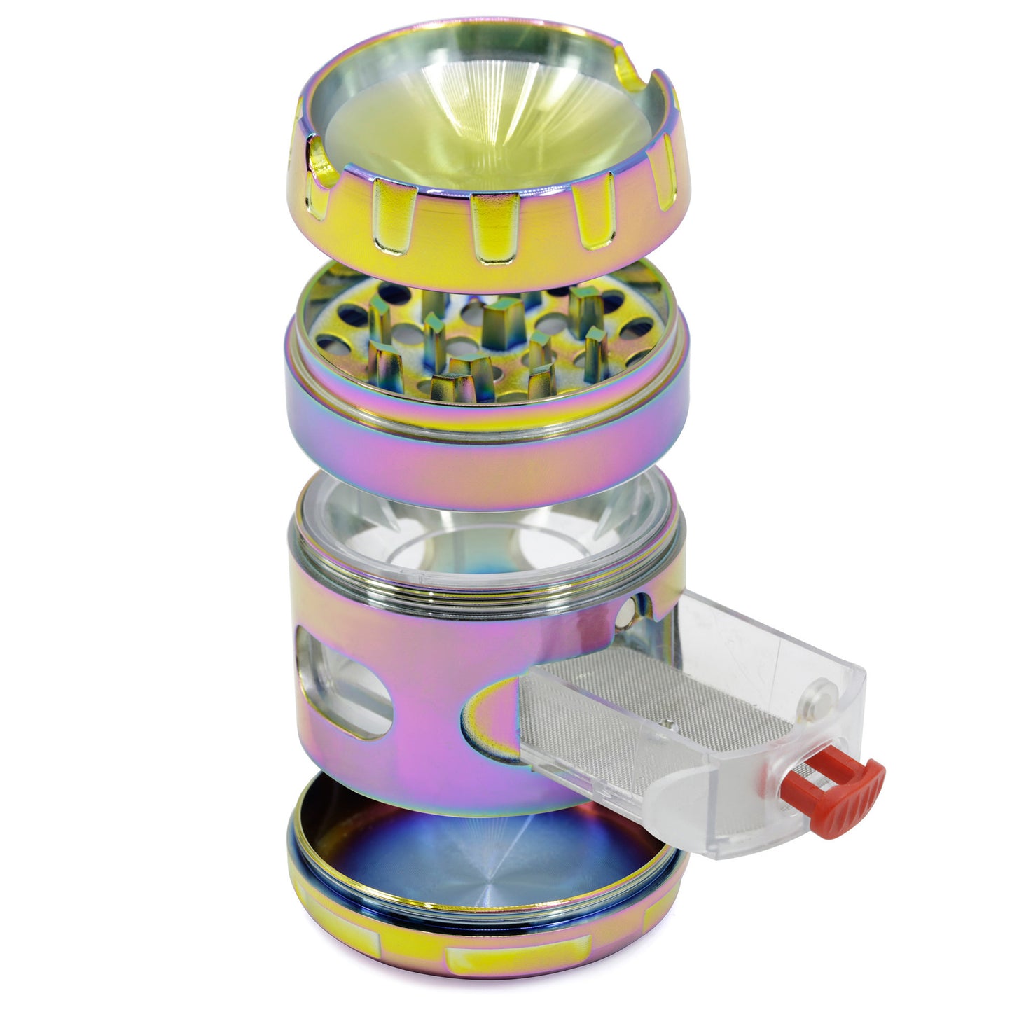 Regenbogen Grinder mit seitlichem Fach Hochwertige Zinklegerung (63 mm)