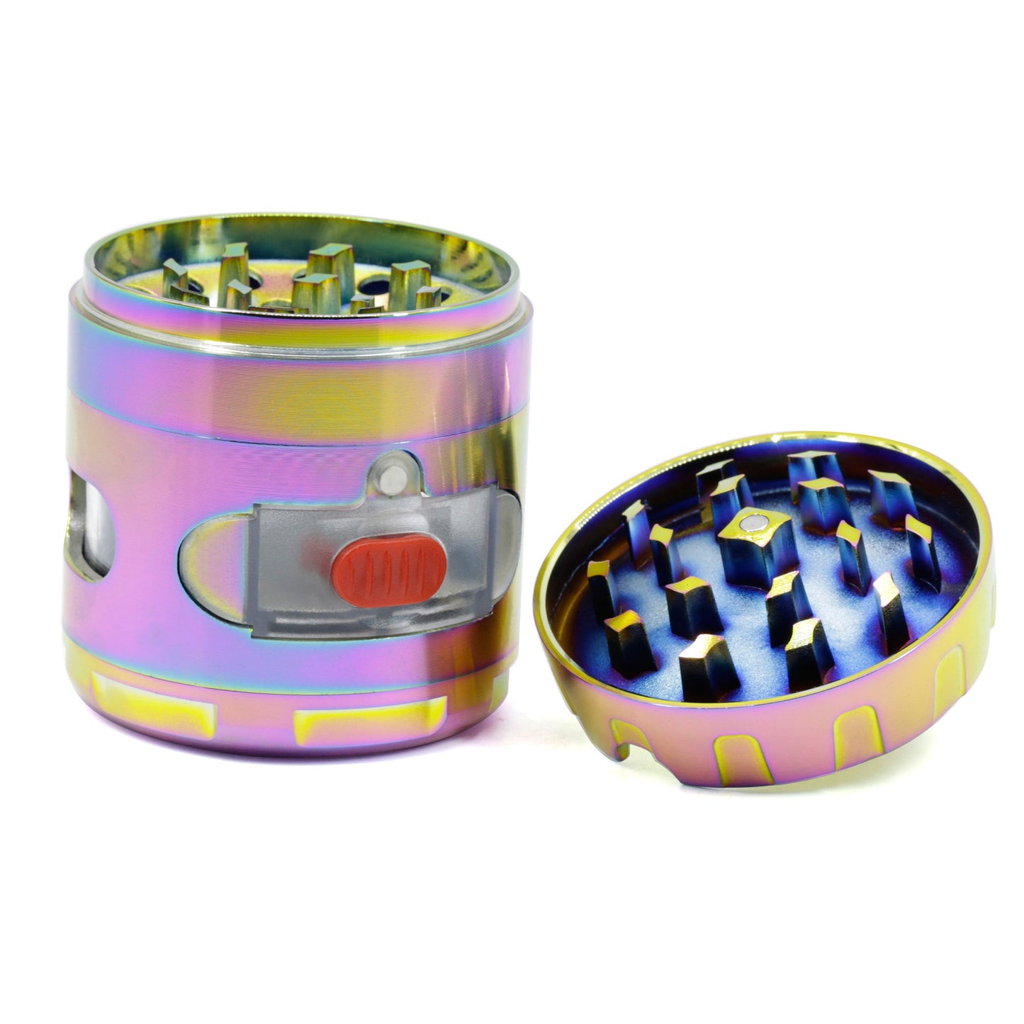 Regenbogen Grinder mit seitlichem Fach Hochwertige Zinklegerung (63 mm)