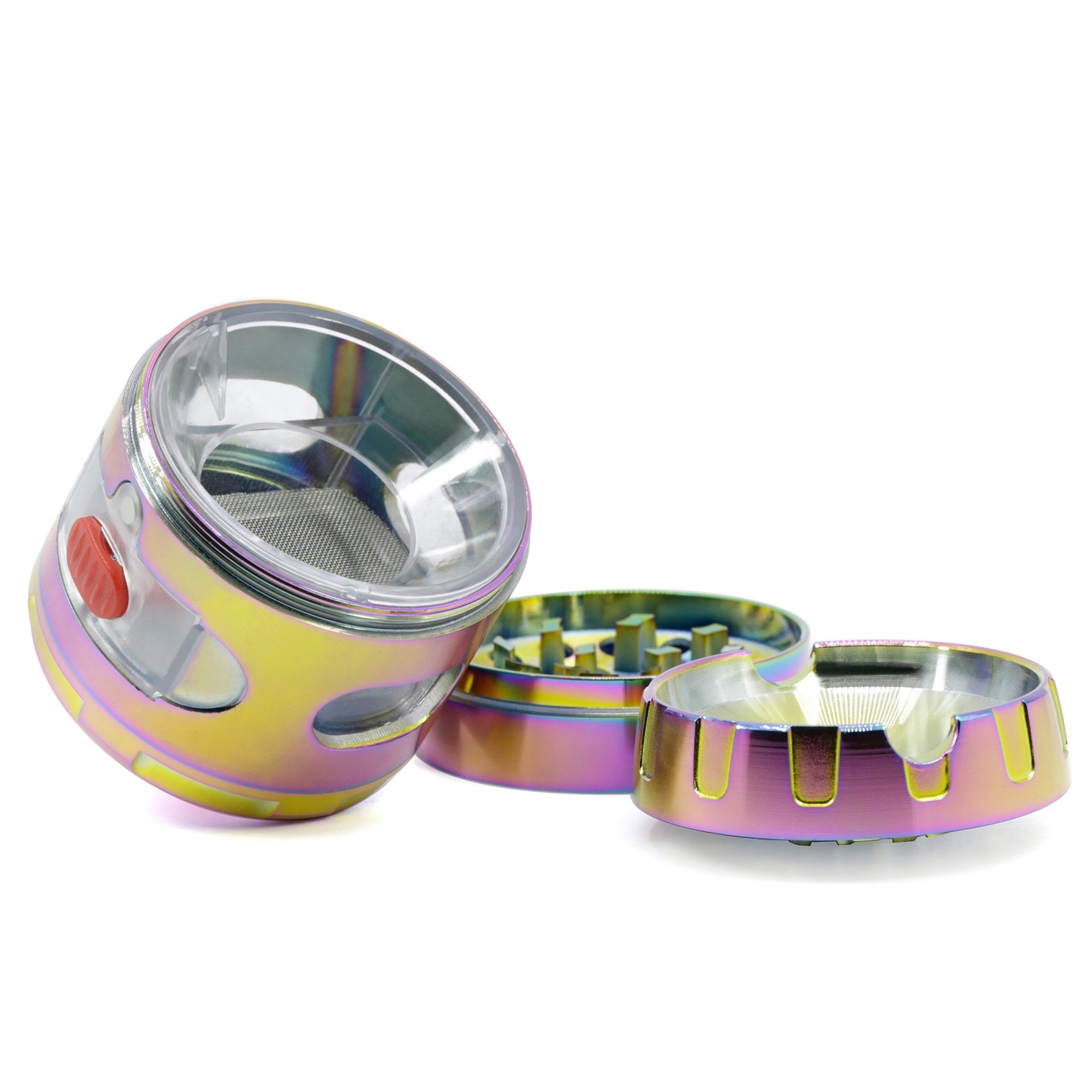 Regenbogen Grinder mit seitlichem Fach Hochwertige Zinklegerung (63 mm)