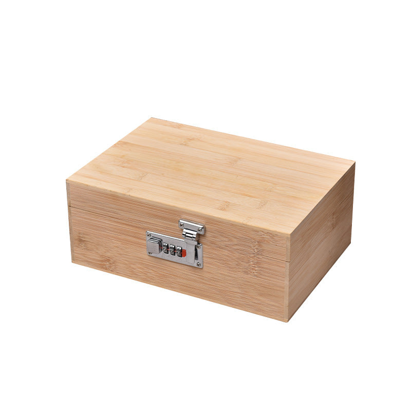Holz-Stashbox mit Tray, Schloss und herausnehmbarer Arbeitsplatte