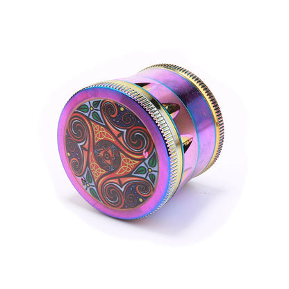 Grinder trommelförmig mit abstrakten Mustern