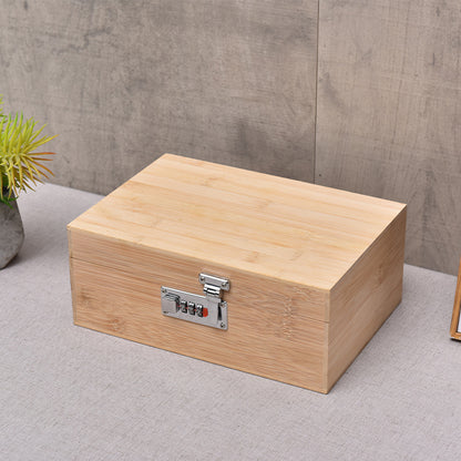 Holz-Stashbox mit Tray, Schloss und herausnehmbarer Arbeitsplatte